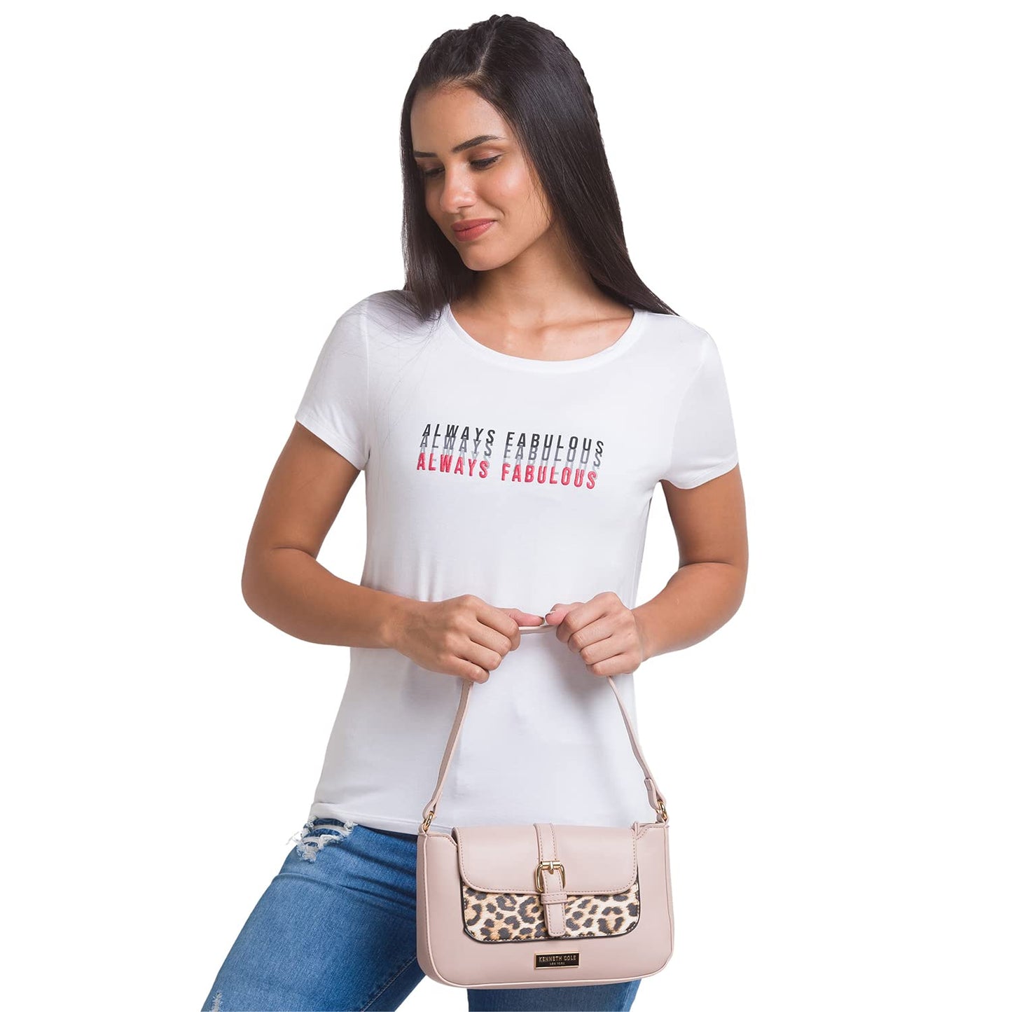 KENNETH COLE NUDE LEOPARD SLING BAG KCNYSL1001NUD