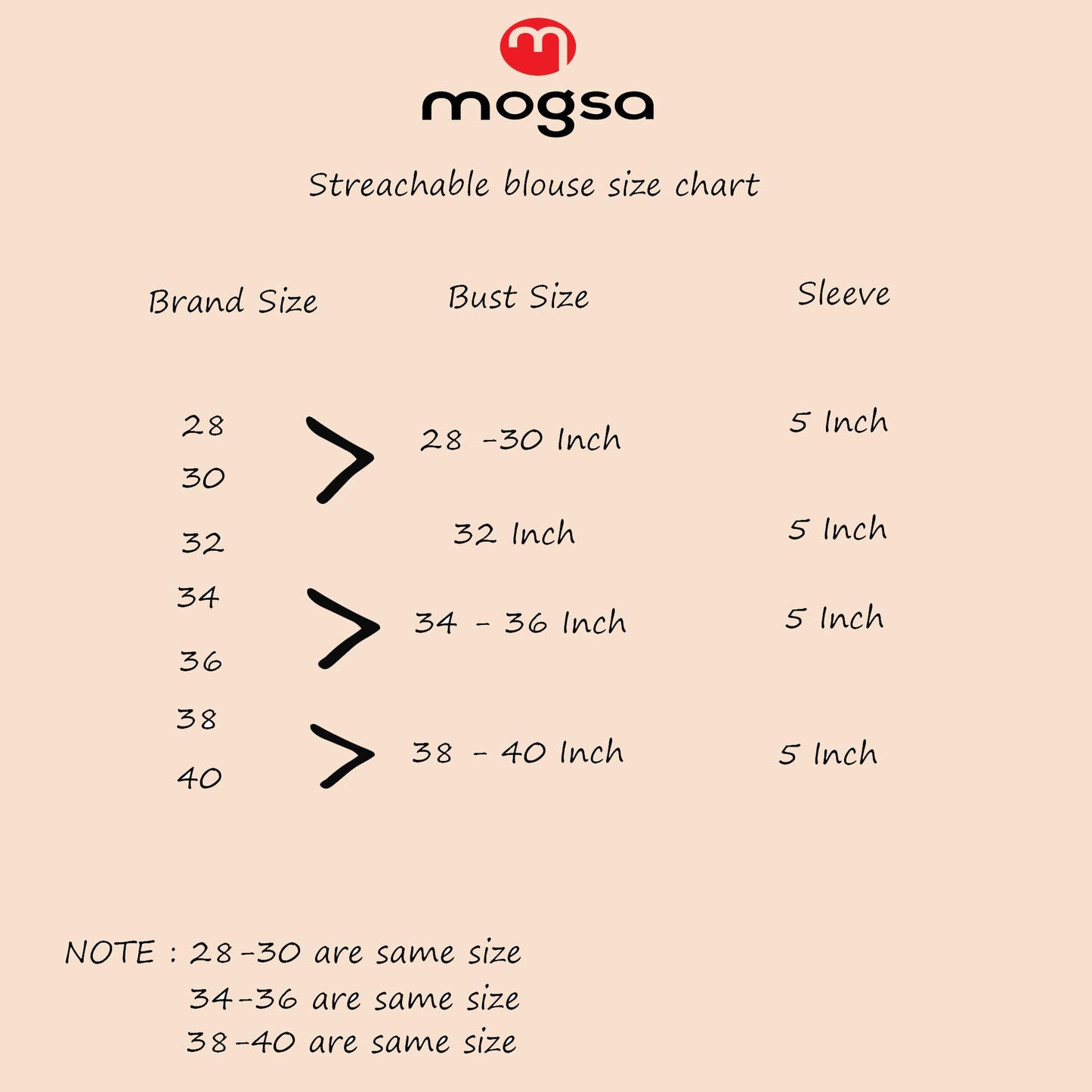 Mogsa Stylish Cotton Saree Blouse for Women | Soft Dobby Stretch Fabric | Round Neck | Stitched Blouse for Party, Casual & Festive Use (Pink, 34)
