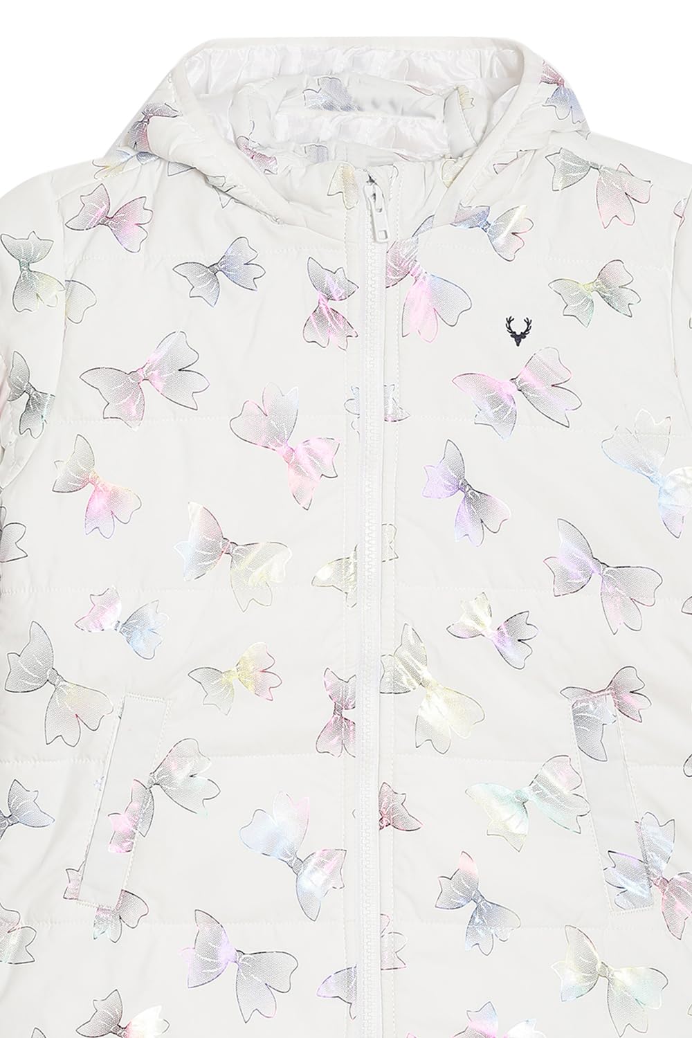 Allen Solly Girl's A-Line Coat (AGJKERGFQ31539_White