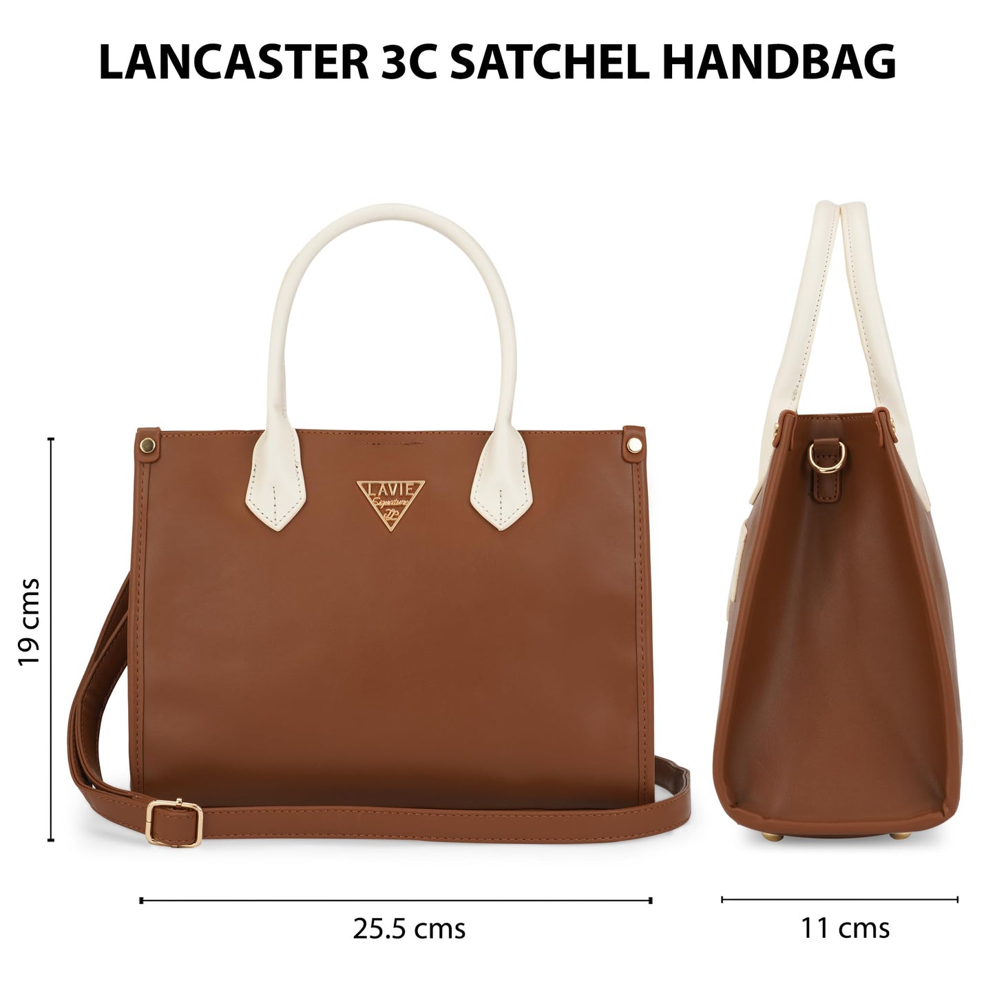 Lavie Signature Women's LS Lancaster 3C Satchel Handbag for Women | Satchel Bag for Work | Ladies purse | Stylish Shoulder Bag | Gift For Women