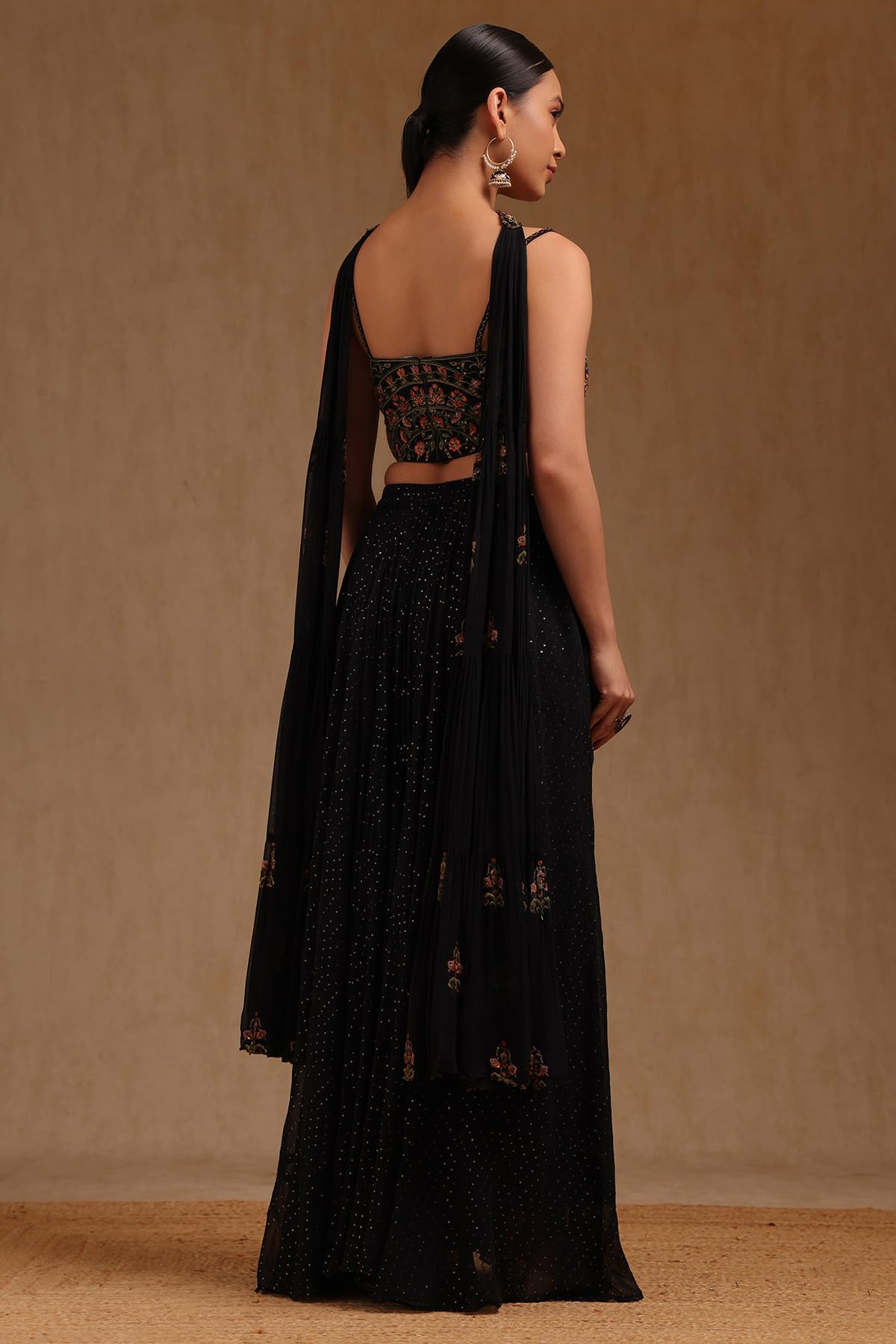 Soch Women's Georgette Salwar Suit Set (OWA5CD22394_Navy Blue