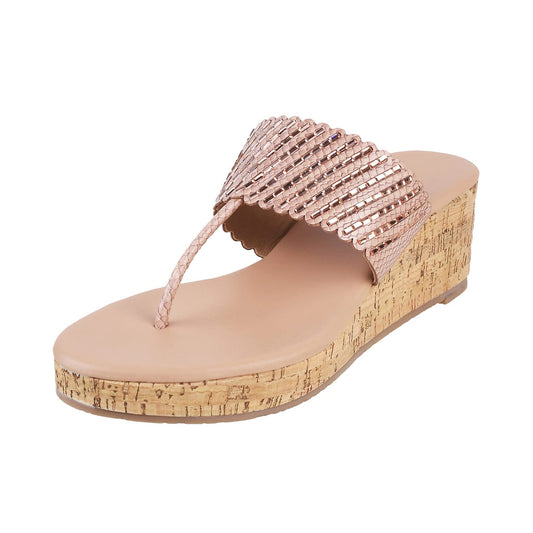 Metro Womens Synthetic Chikoo Slip Ons - SaumyasStore