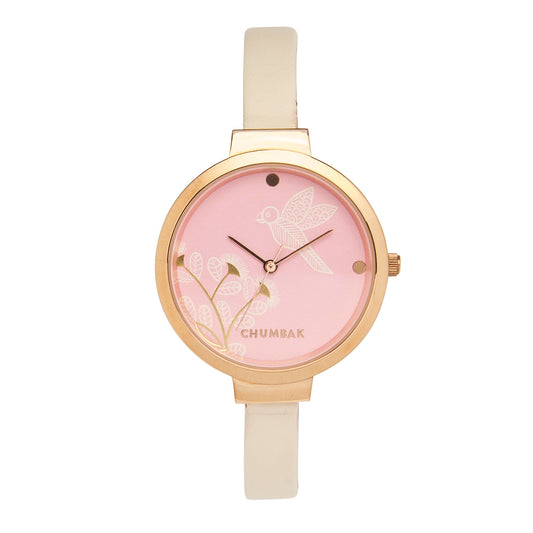 TEAL BY CHUMBAK ,Beach Afternoon Watch Ivory Wristwatch,Stylish Fashion Watch for Casual/Work,Gifts for Women/Girls/Ladies,Elegant Watches for Women