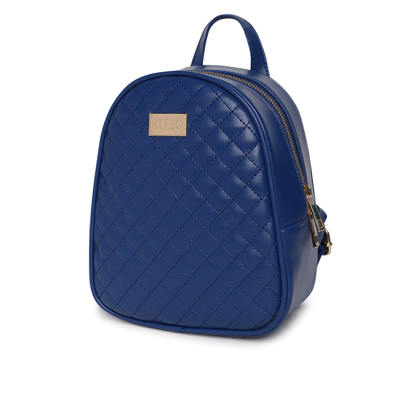KLEIO Quilted Leather Multifunctional Backpack for Women (Royal Blue)