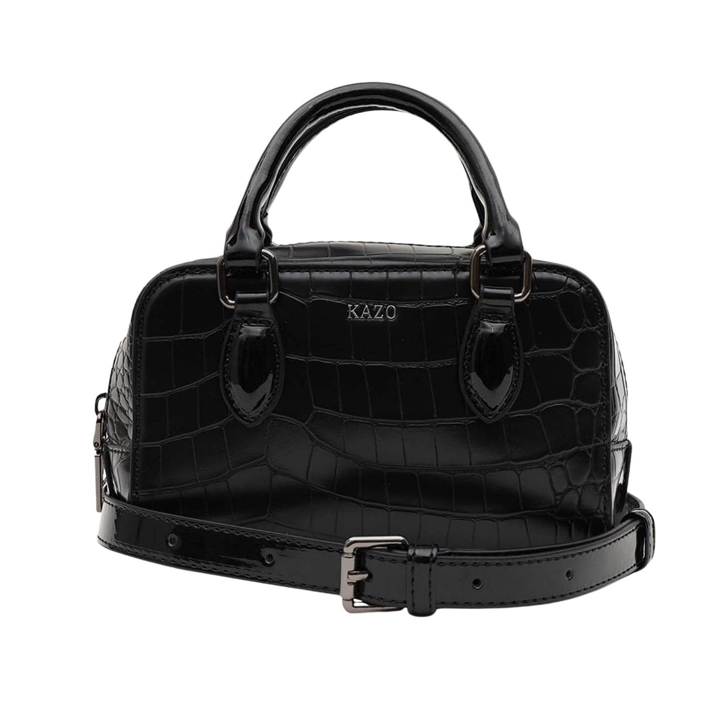 Kazo Bag Black Structured Shoulder Handbag | Premium Faux Leather Purse