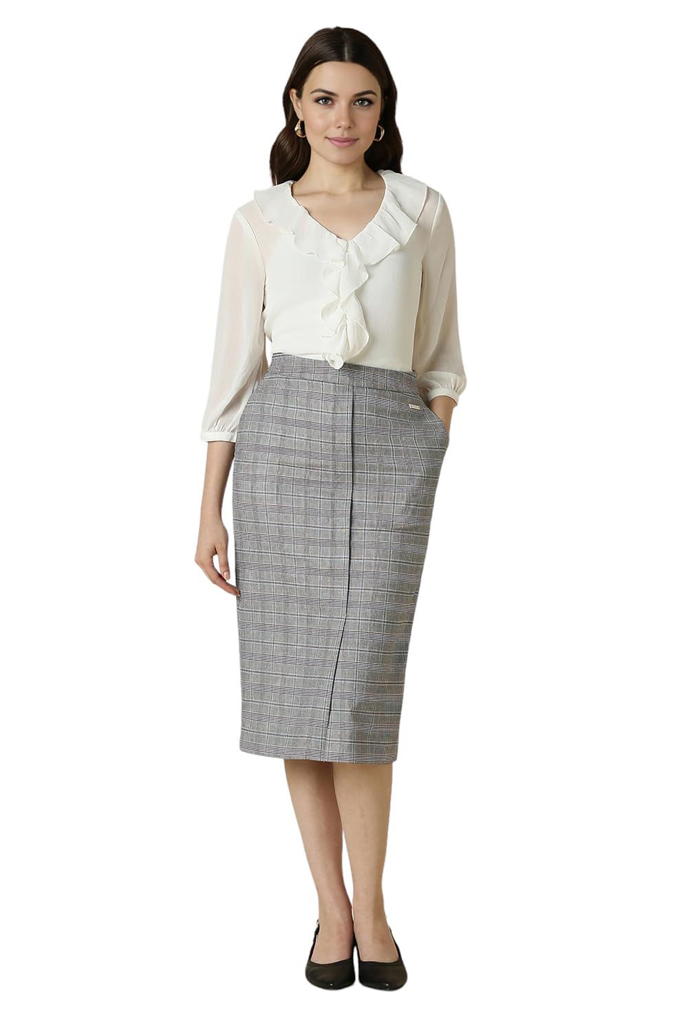 Allen Solly Polyester Blend Modern Skirt