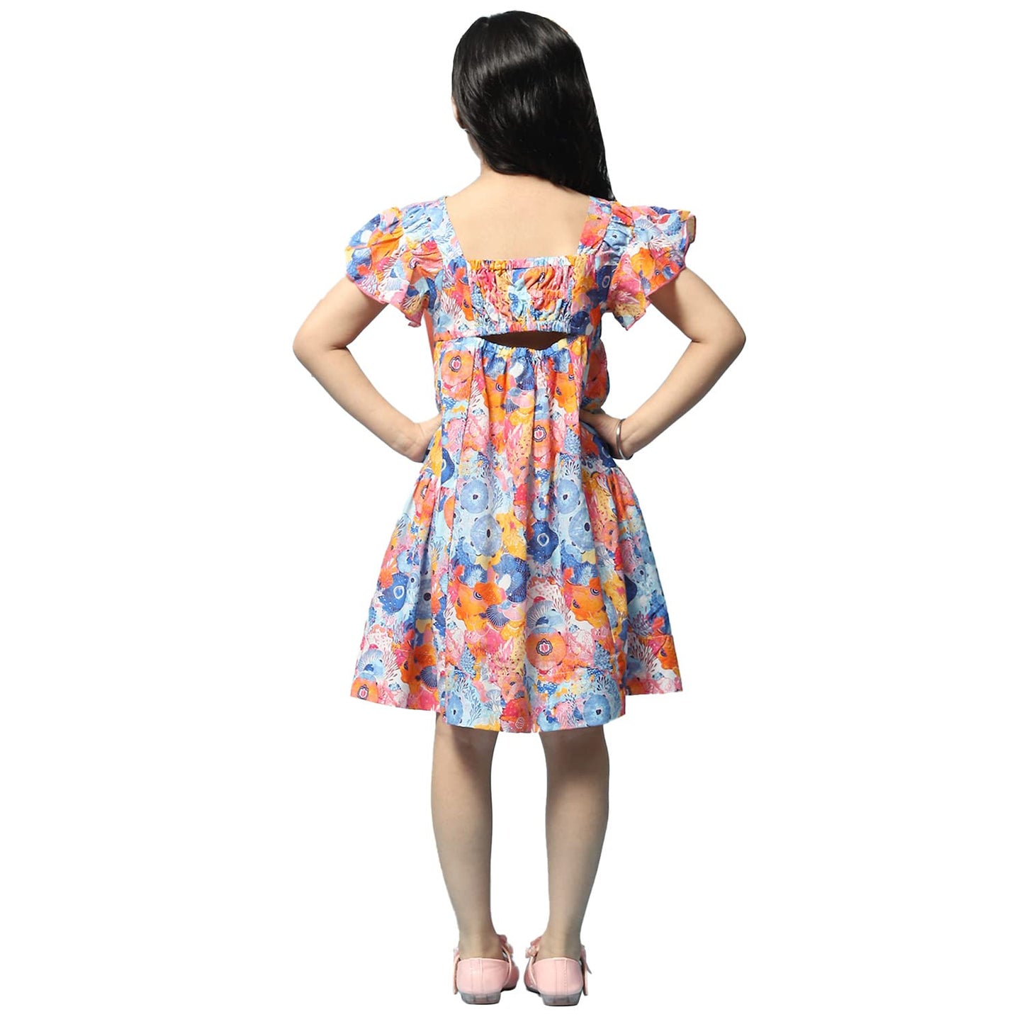 BIBA Girl Printed Kid(KW5286_Blue_5)