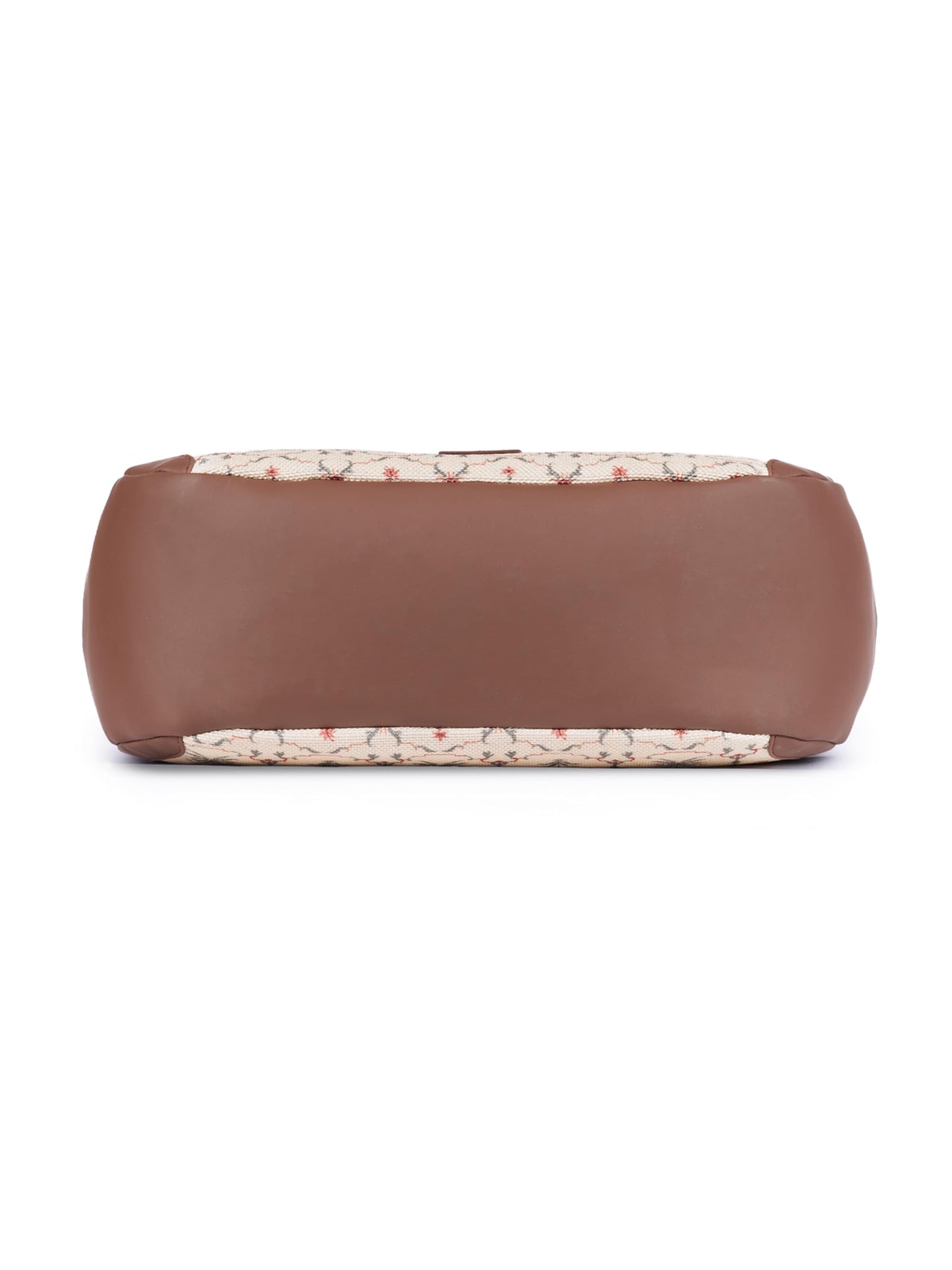 ZOUK Taj Nakashi Floral Printed Jute Handcrafted Vegan Leather Lemon Yellow Women's Shoulder Luna Handbags | Ladies Purse Handbag