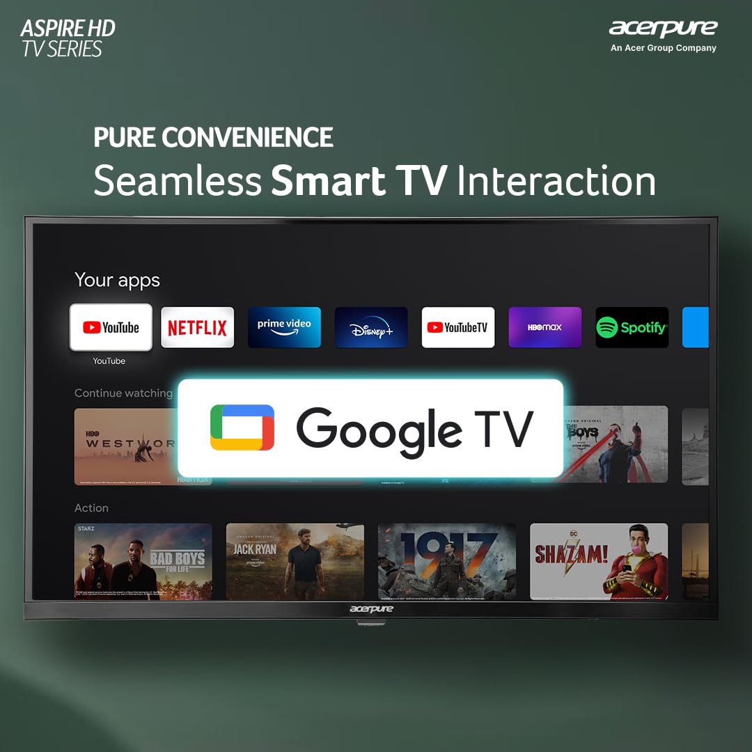 Acerpure 80 cm (32 inch) Aspire Series HD LED Smart Google TV AP32HG41AASPD Model (Black)
