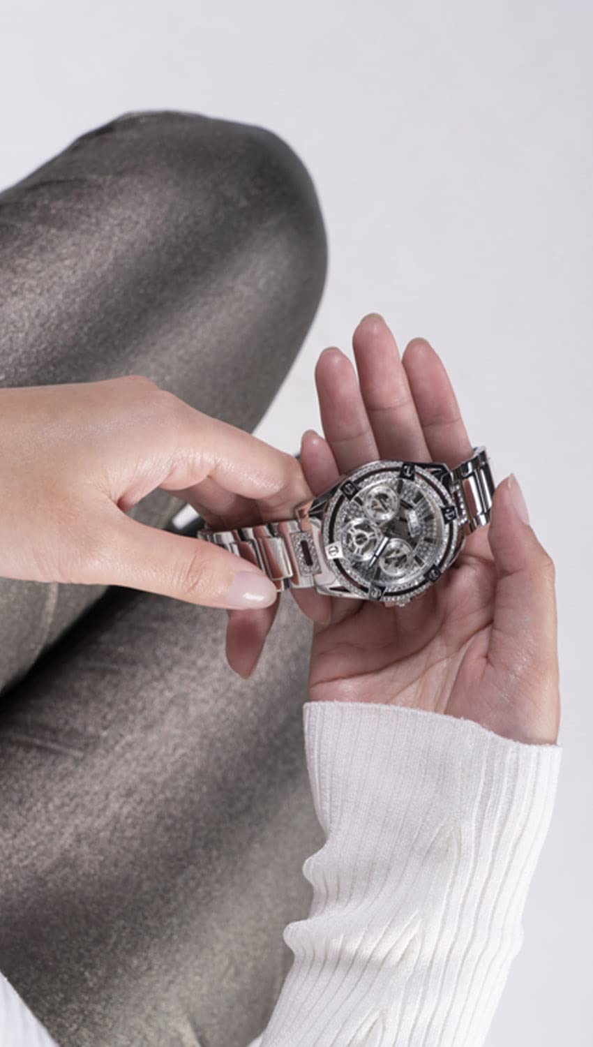 GUESS Chronograph Silver Dial Women's Watch-GW0464L1