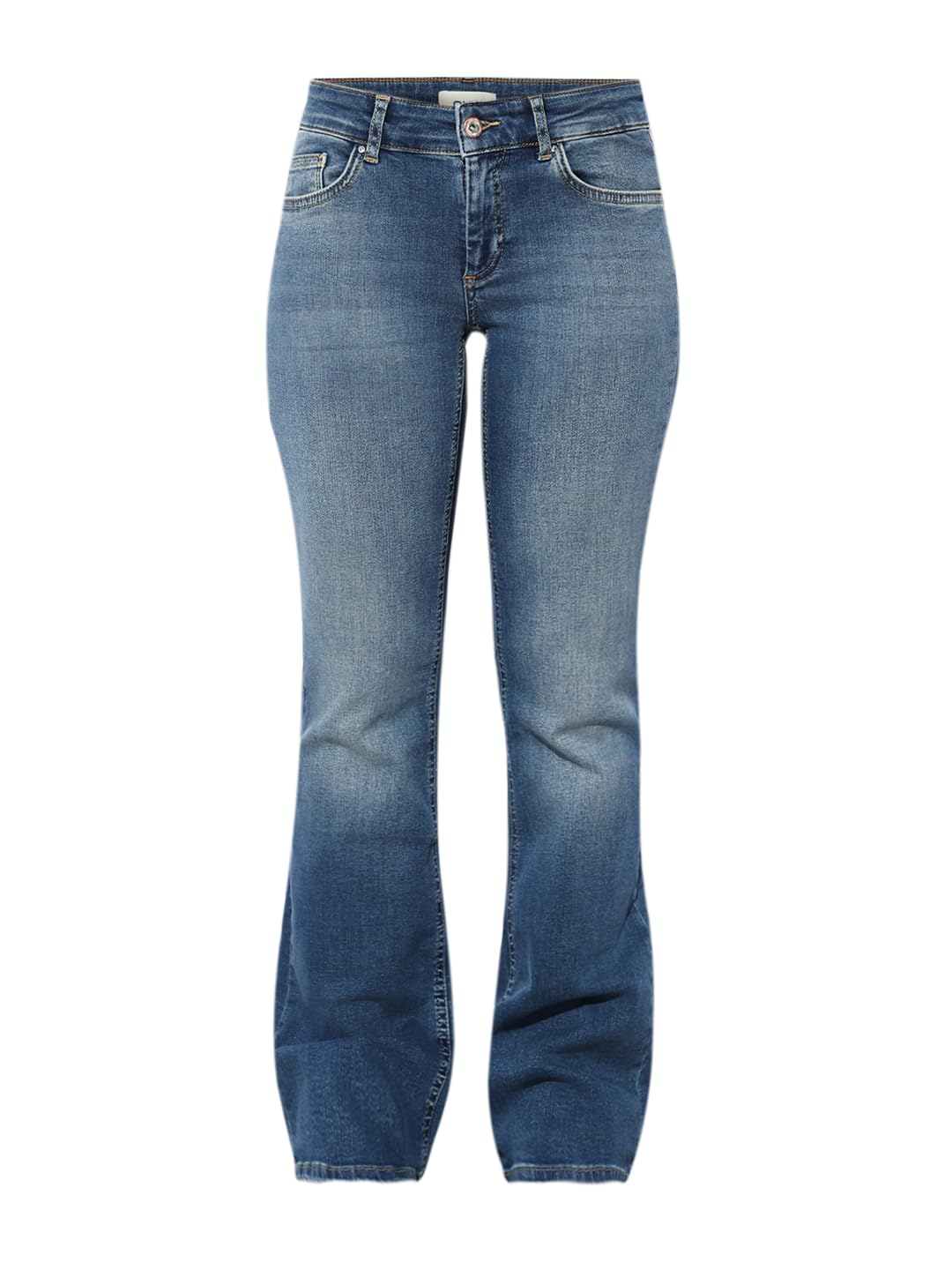 ONLY Women's Low Rise Flared Jeans Medium Blue Denim
