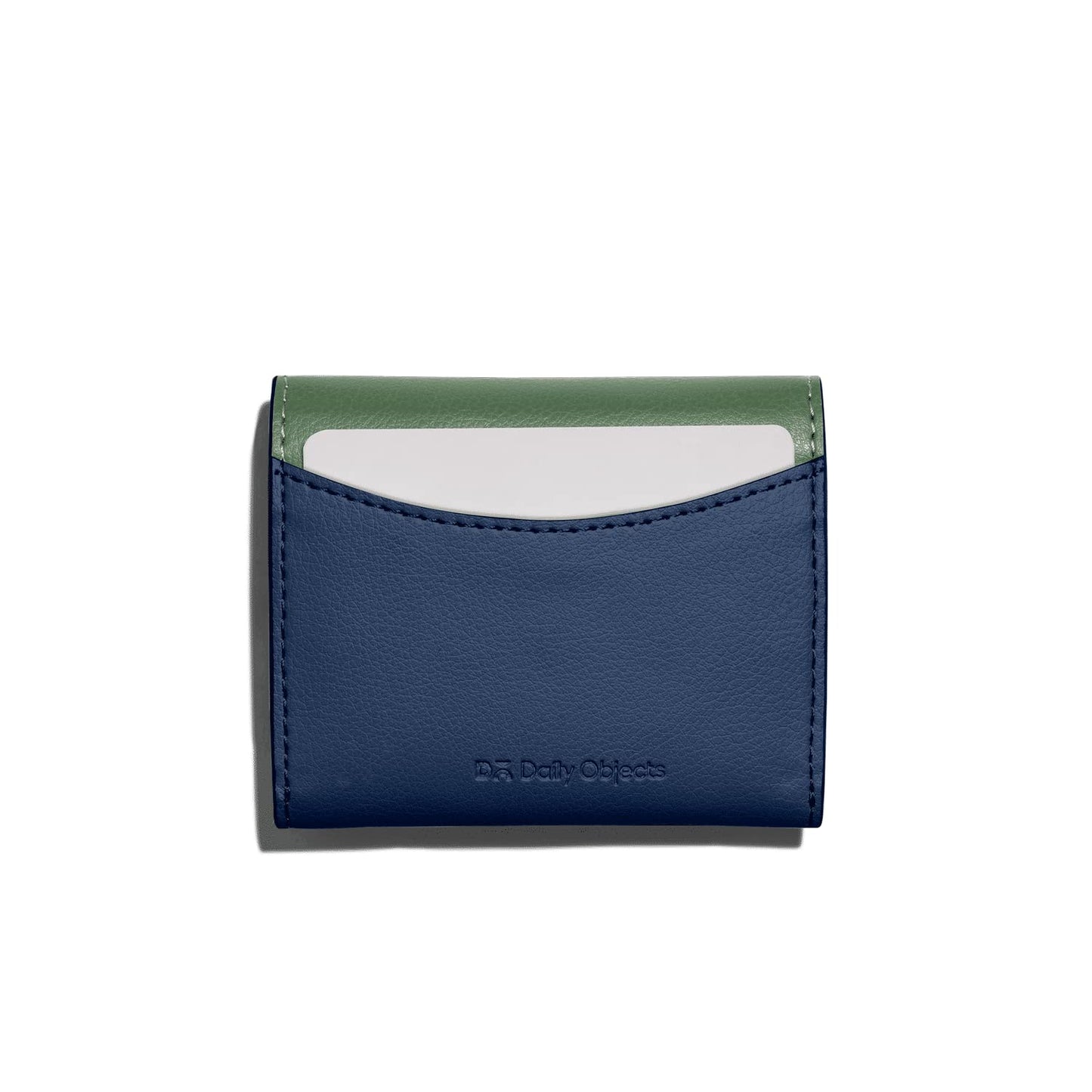 DailyObjects Women's Vegan Leather Flip Top Card Wallet with Button Closure - Holds up to 5 Cards [Space Blue]
