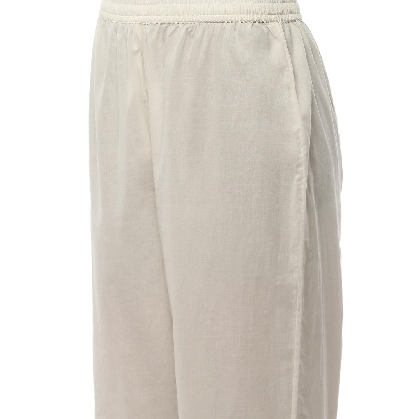 BIBA Women EMBROIDERY GATHERED SALWAR KURTA DUPATTA(SKDBLACK & WHITE9429_OFF WHITE_42)