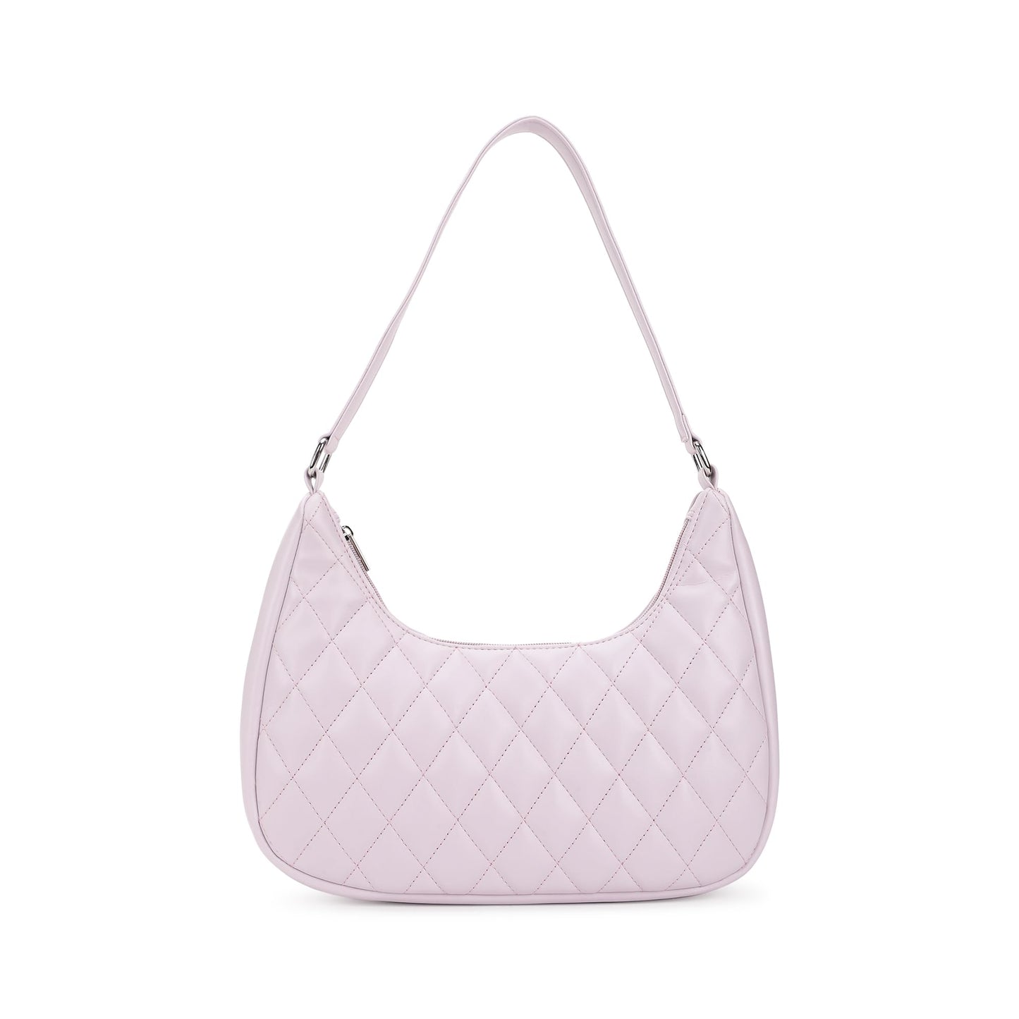 Fastrack Quilted Crush Shoulder Bag | Faux-Leather Women’s Bag | Zipper Closure with Silver Strap Accents & Utility Pockets | Gifts for Women