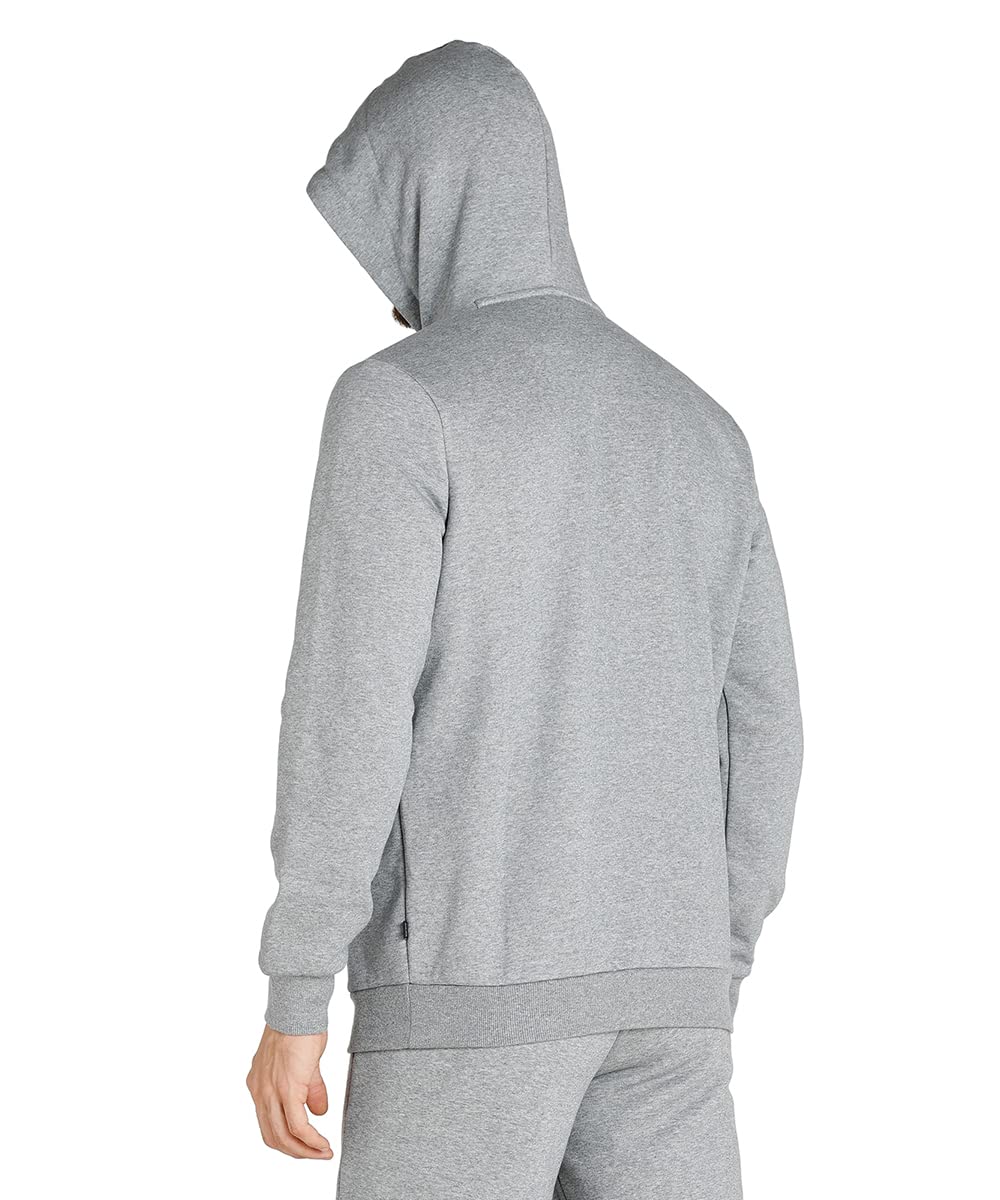 Puma Men's Cotton Hooded and Crew Neck Regular Fit Hoodie(58668603_Grey_XL)