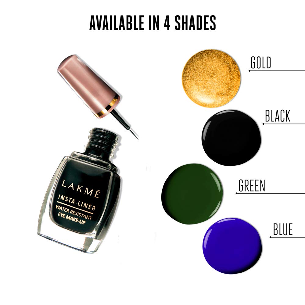 LAKMÉ Cream Ultimate Glam Eye Liner, Semi Matte, Quick Drying, Water Resistant & Smudgeproof Eye Liner, Golden, 9Ml