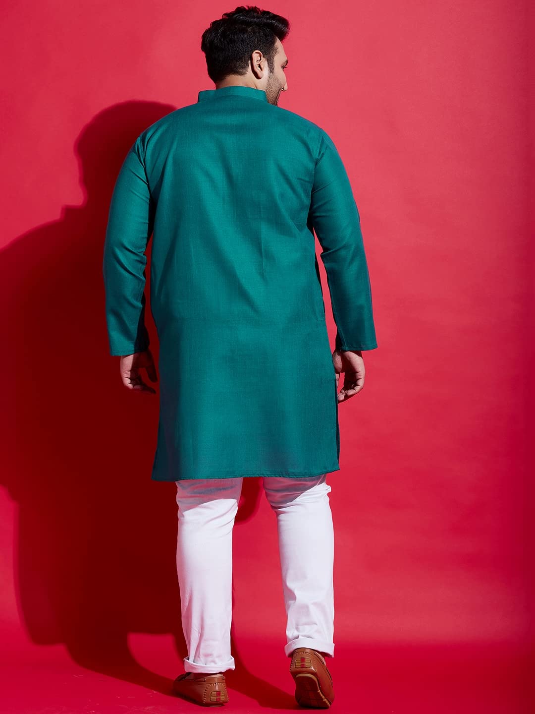 Bigbanana Plus Size Men's Regular Fit Kurta (Anubhav,Royal Blue,7XL)