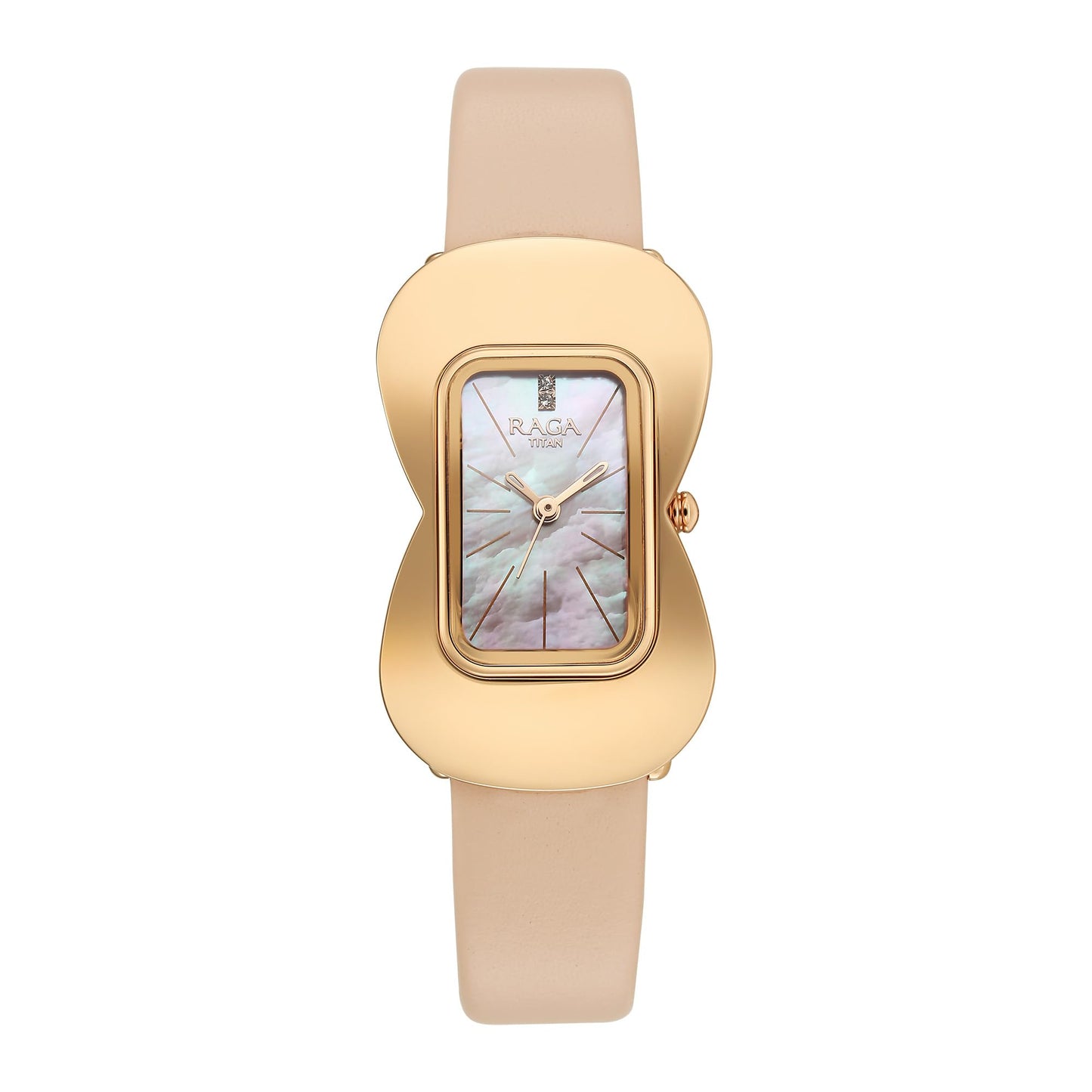Titan Raga Glimmers Quartz Pink Shaped Dial Women's Watch | Water Resistant Watch | Watches for Women Analog - 95340WL01