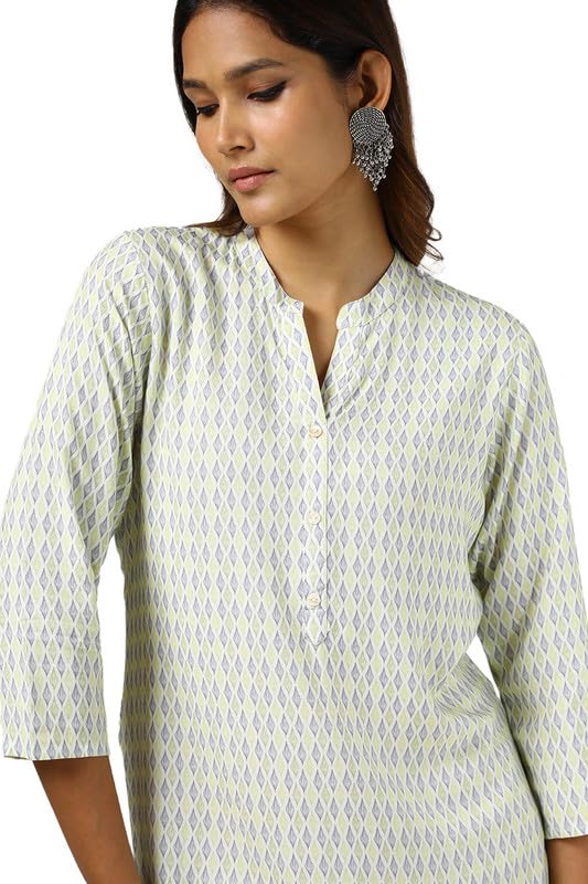 Soch Womens Yellow Rayon Abstract Print Tunic