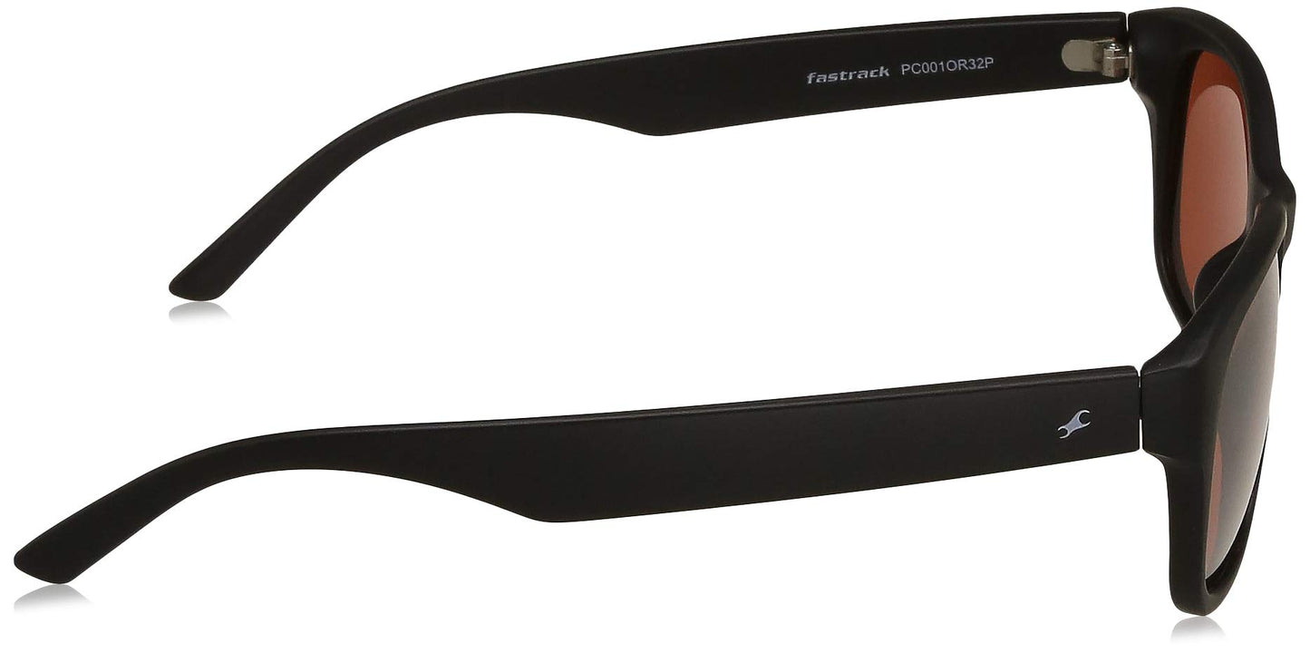 Fastrack Orange Square Polarised Sunglasses for Unisex