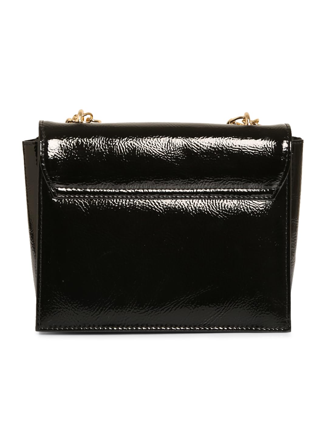 RASHKI LUCEAT - Womens Vegan Leather Slingbag | Spacious Compartment | Metalic chain (BLACK)