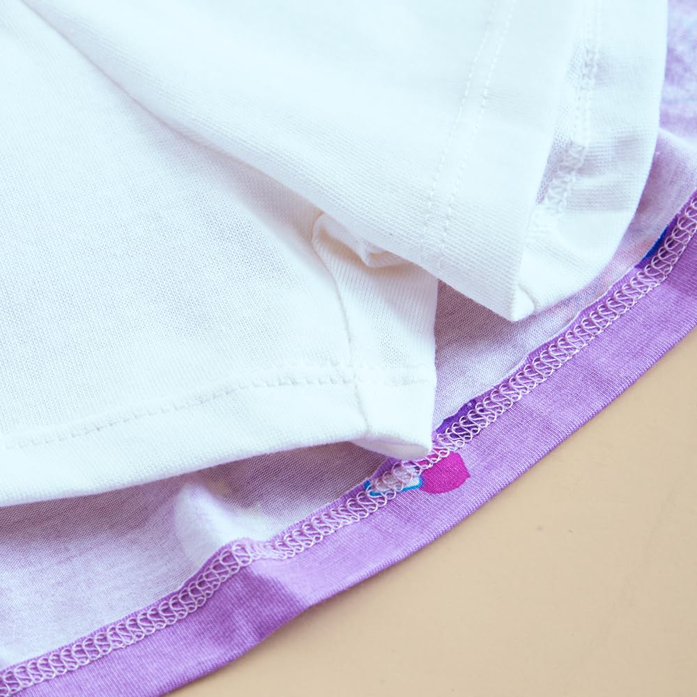 Hopscotch Girls Regular Fit Purple Graphic Print Skirts