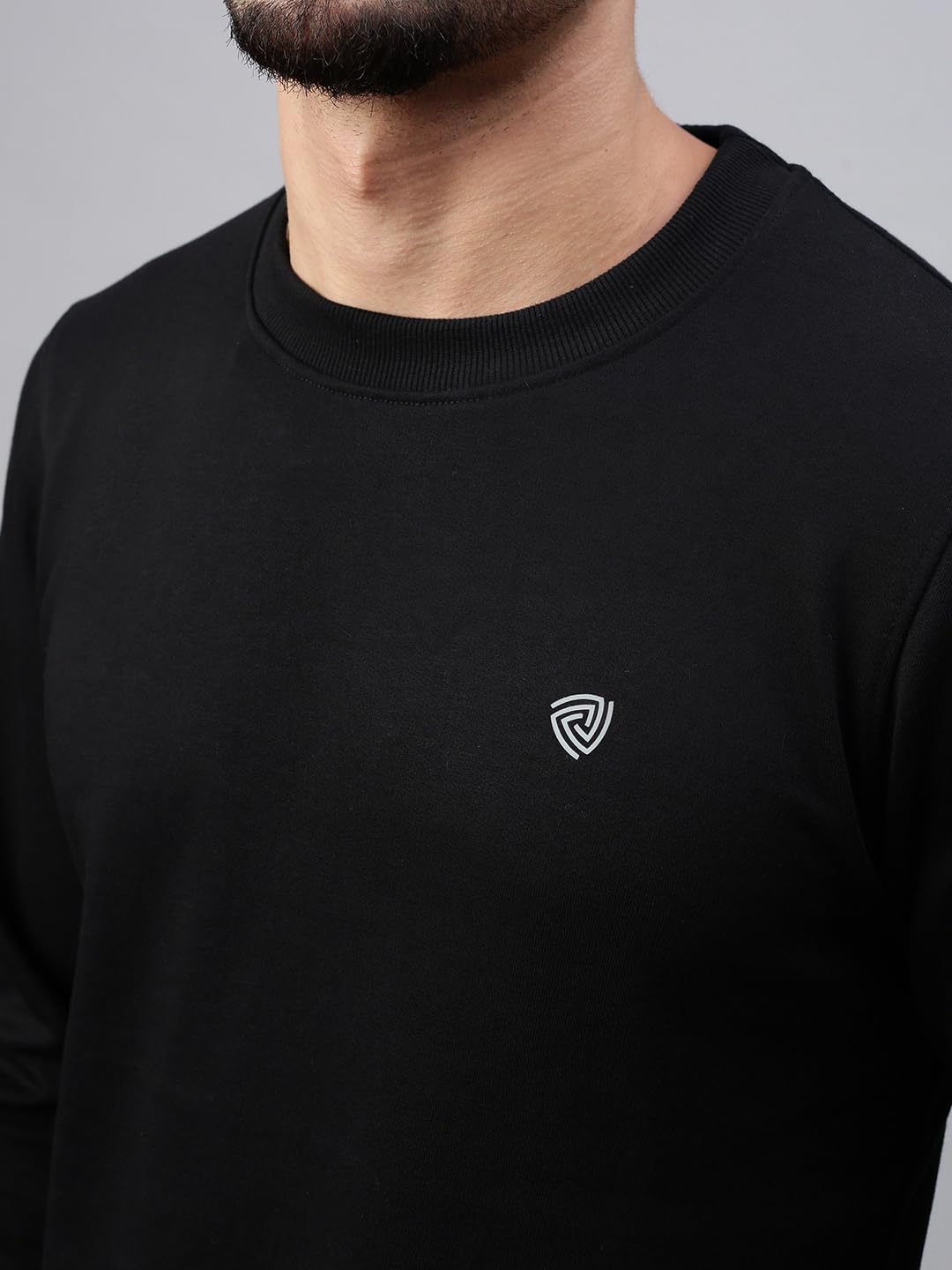 Lux Cozi Men's Cotton Crew Neck Full Sleeve Sweatshirt_COZI_3131_Sweatshirt_BLK_XL_1PC