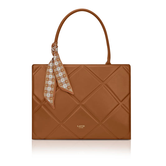 Lavie Luxe Women's Quare Extra Large Satchel Bag | Satchel Handbag for Work | Ladies Purse | Stylish Shoulder Bag | Gift for Women