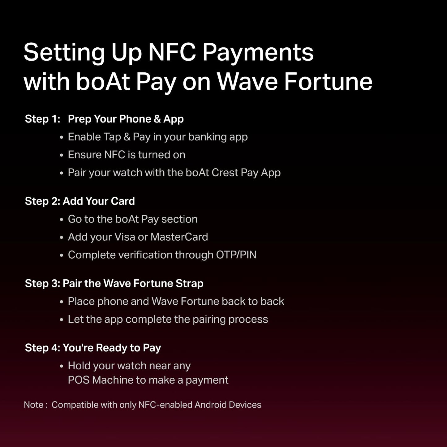 boAt Newly Launched Wave Fortune w/NFC Tap & Pay, 1.96" (4.9 cm) HD Display, Bluetooth Calling, AI Voice Assistant, Cloud & Custom Watch Faces Smart Watch for Men & Women(Active Black)