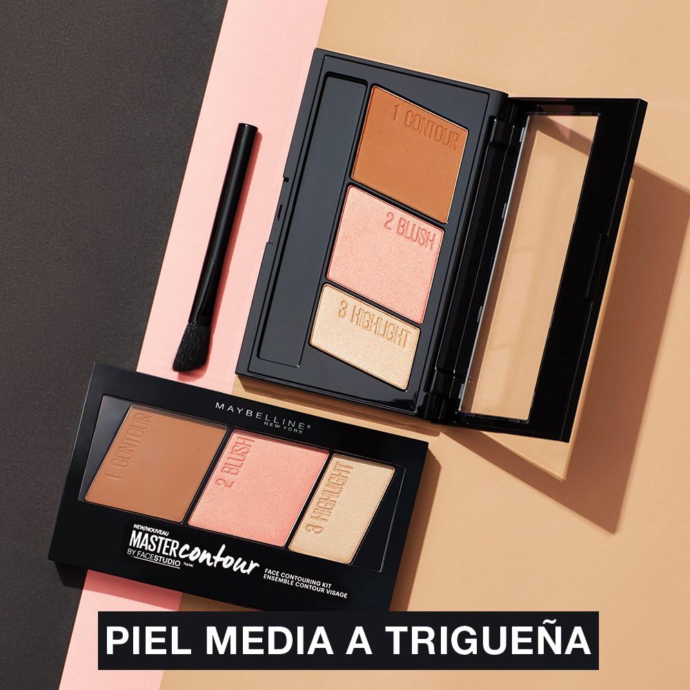 Maybelline New York Face Studio Master Contour Palette, Light to Medium, 10g