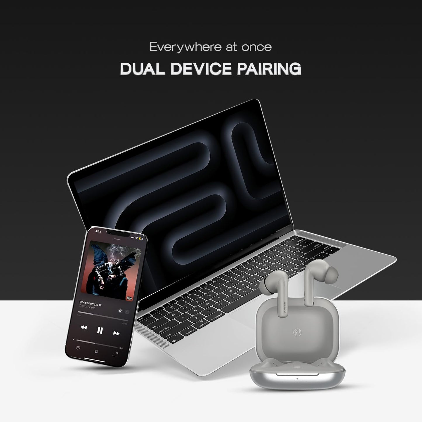 Noise Newly Launched Air Buds Pro 6 in-Ear Truly Wireless Earbuds with Hybrid ANC (up to 49dB), LHDC with 12.4mm Titanium Driver, 50H of Playtime, Google Fast Pair, BT v5.3(Nimbus Grey)