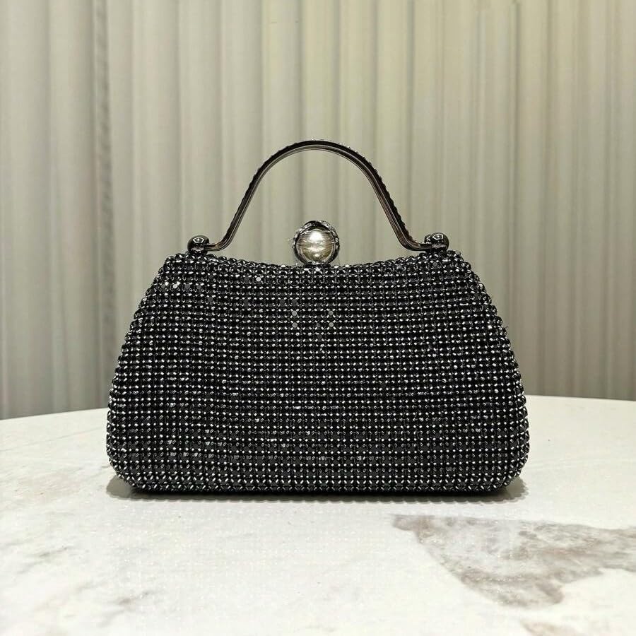 Mastyle® Box Clutch Hand Bag For Women With Diamond Surface Designer