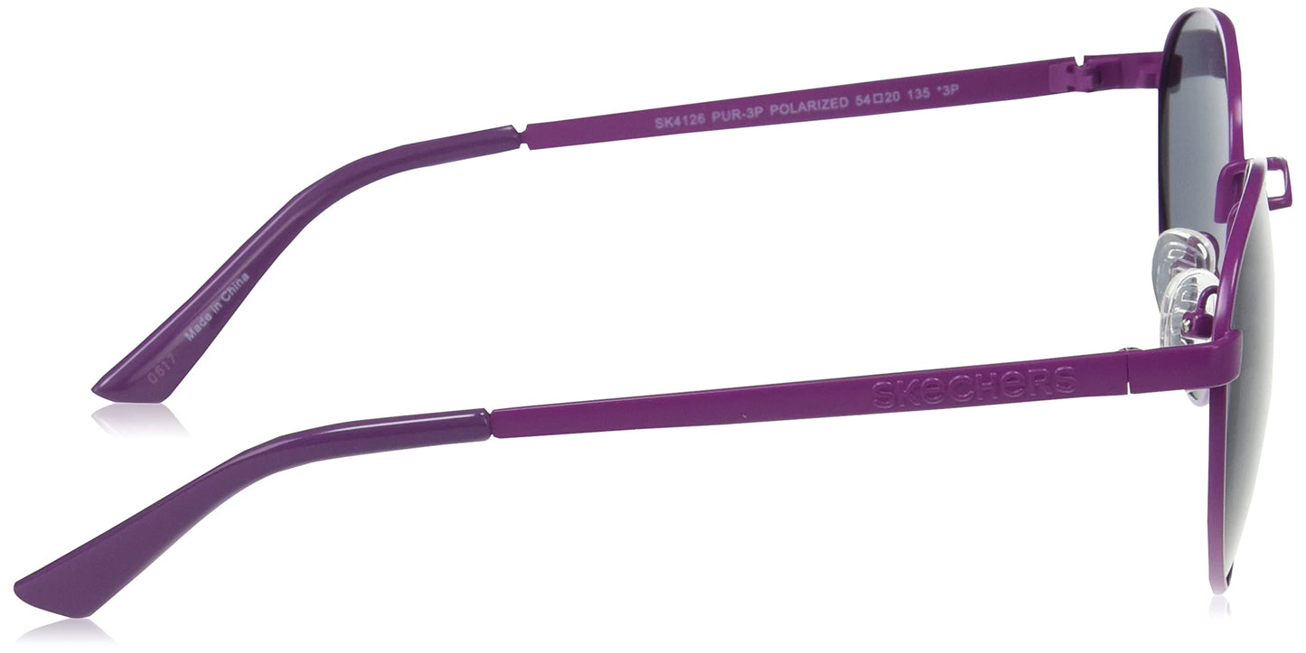 IRUS Skechers 100% Uv Protected Sunglasses For Unisex | Size- Large | Shape- Aviator | Model- Irs1019C11Psg, Violet