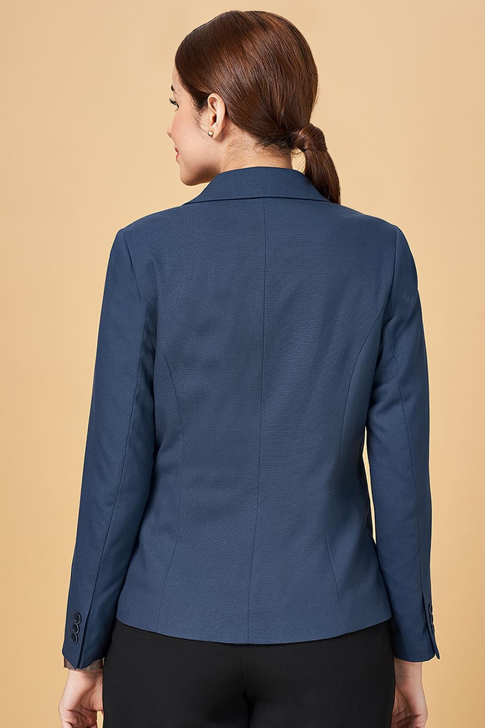 Annabelle by Pantaloons Women's Classic Regular Blazer (110143239003_Teal