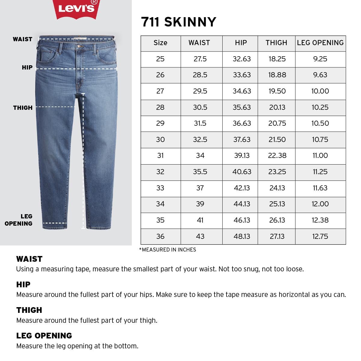 Levi's Women's 711 Skinny Fit Mid-Rise Stretchable Jeans Black