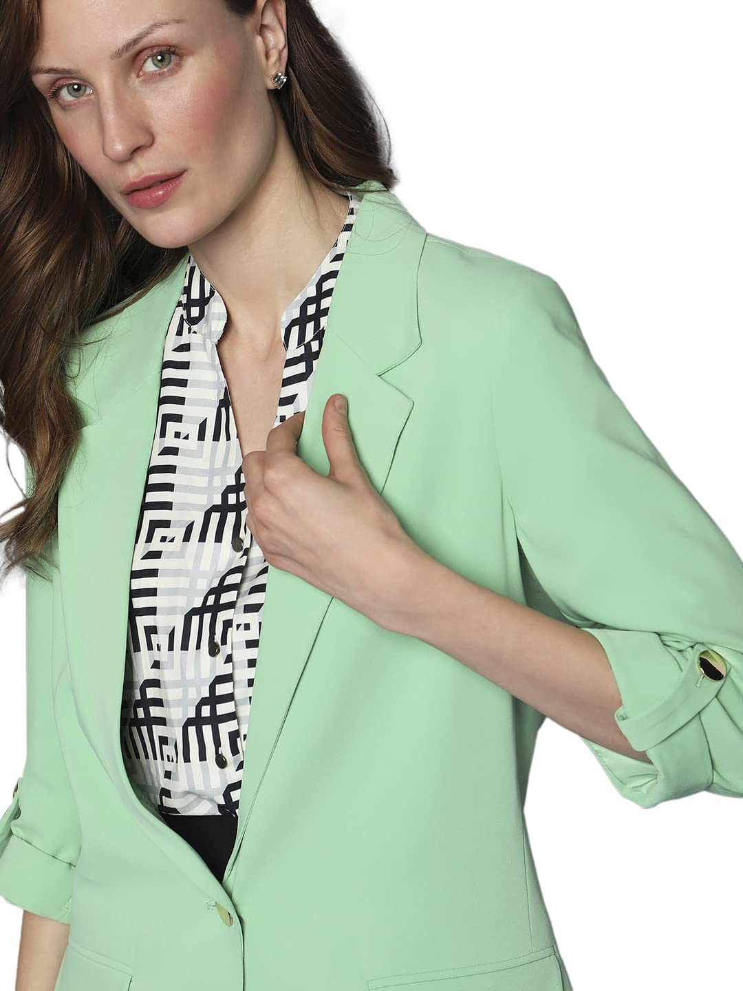VERO MODA-Regular Blazer (10297717_Light Grass Green_S)