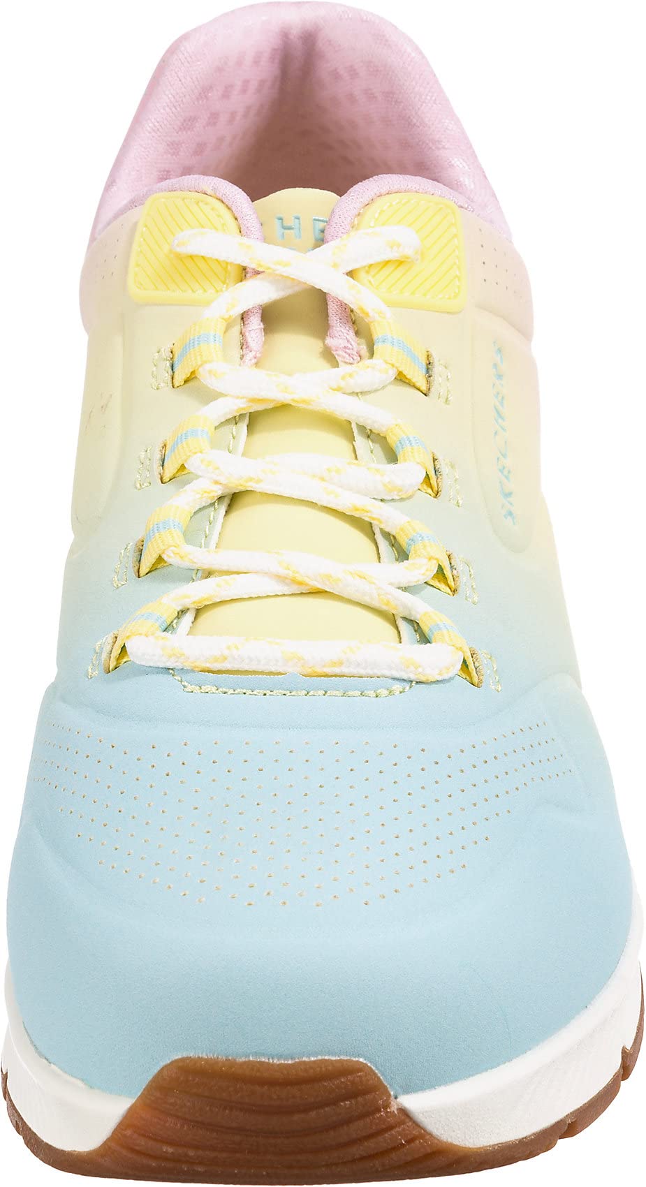 Skechers Women's UNO 2-Color Waves Sneaker, White/Mulit, 7