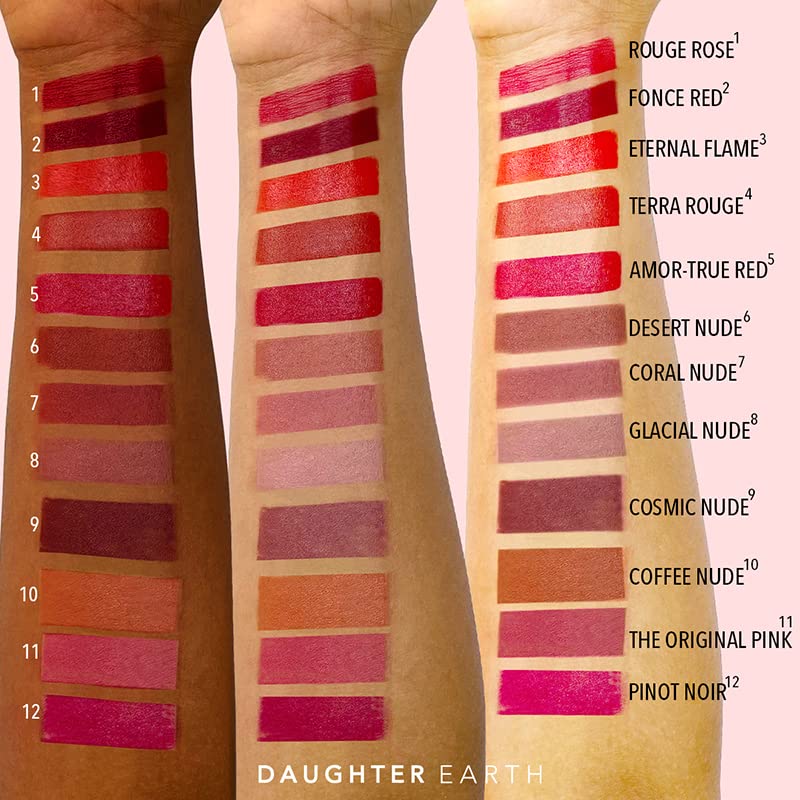 Daughter Earth Vegan Lip and Cheek Tint | Matte Natural Blush for Women | Lip Tint with Vitamin E | Nourishing Cheek Tint, 4.5g - Original Pink