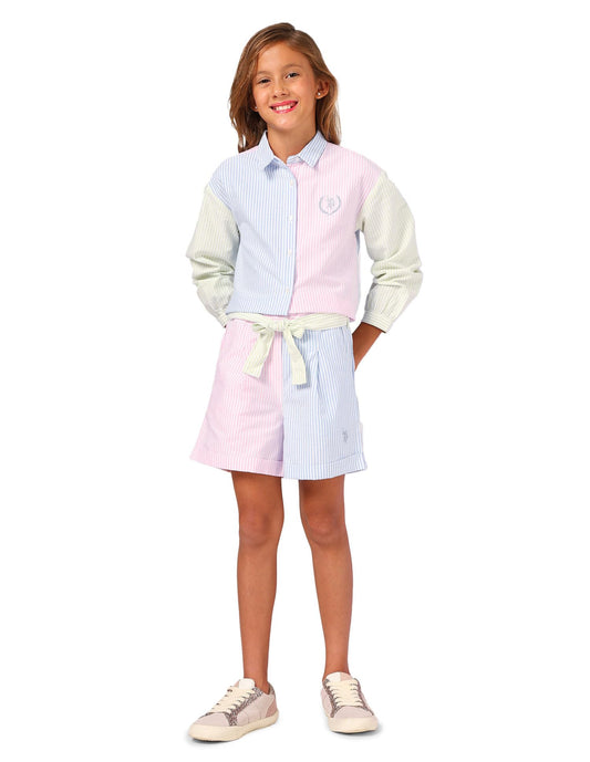 U.S. POLO ASSN. Girl's Boxer Shorts (UGSRT0119 Multicolor