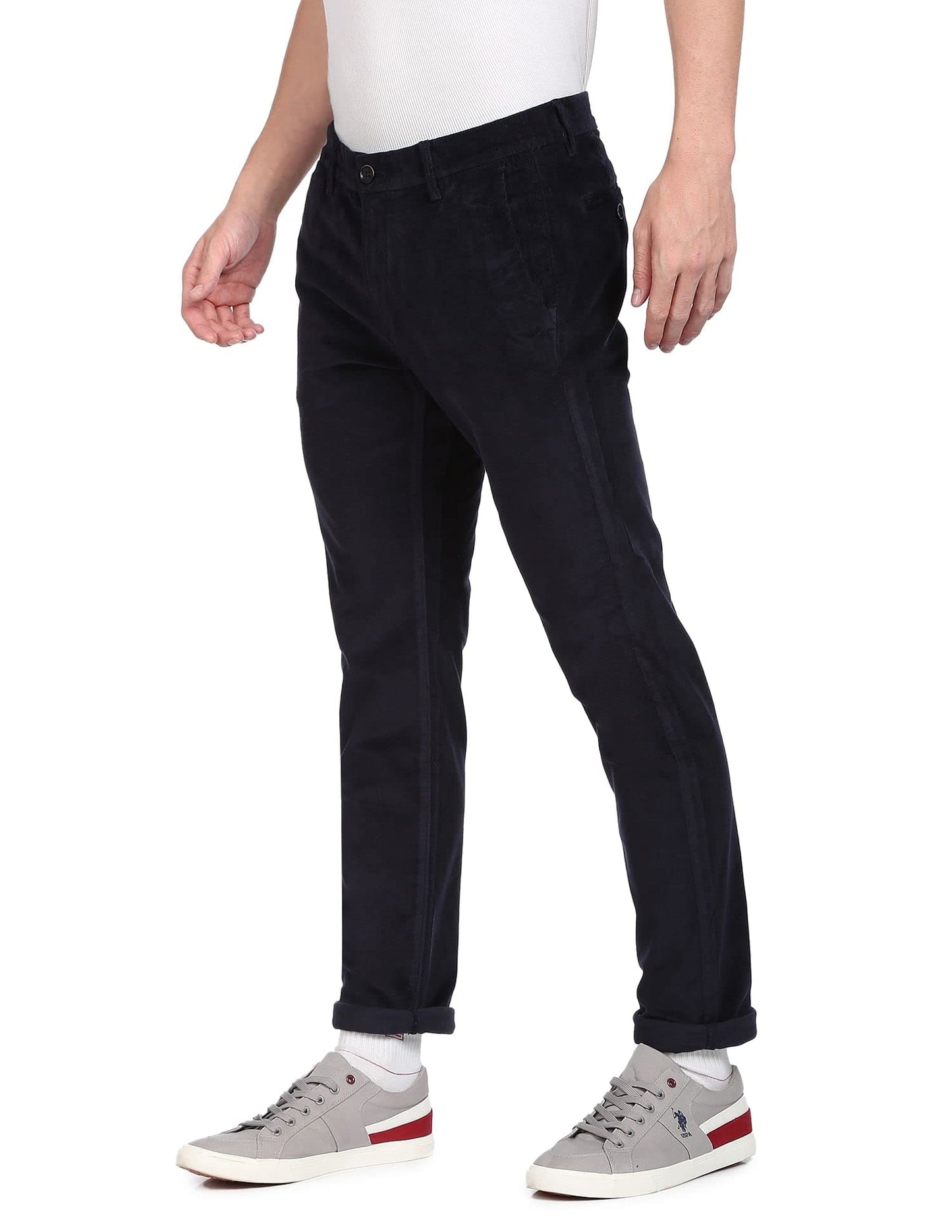 U.S. POLO ASSN. Men's Slim Casual Pants (USTRO0523_Navy_34)