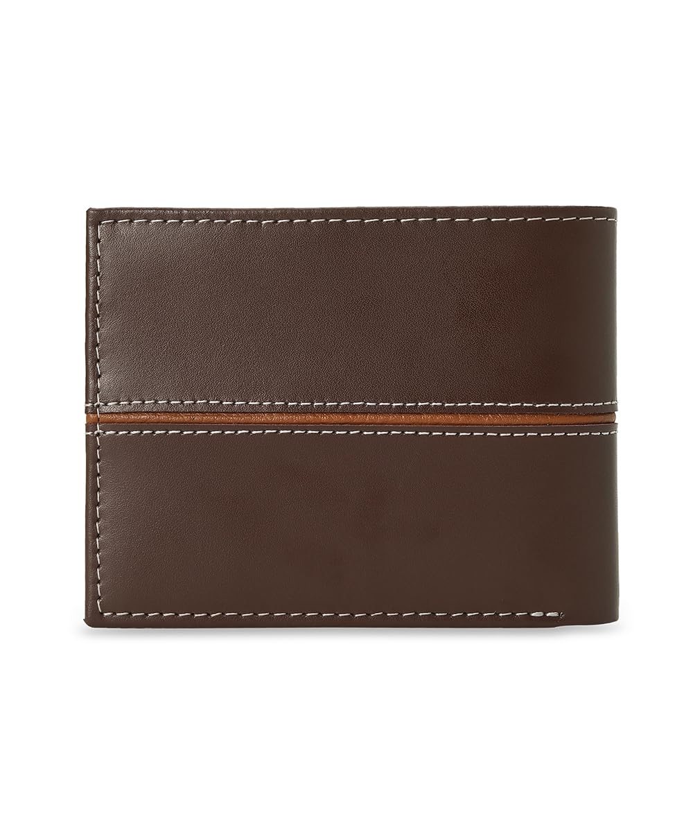 Puma Unisex-Adult Leather Stripe Wallet, Chocolate (9105502)