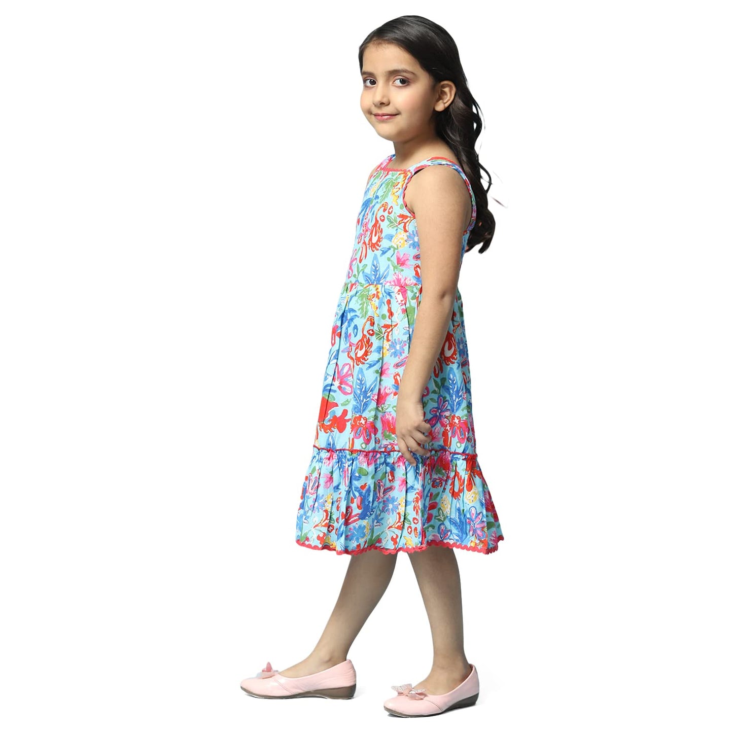 BIBA Girl Printed Kid(KW5261_Blue_3)