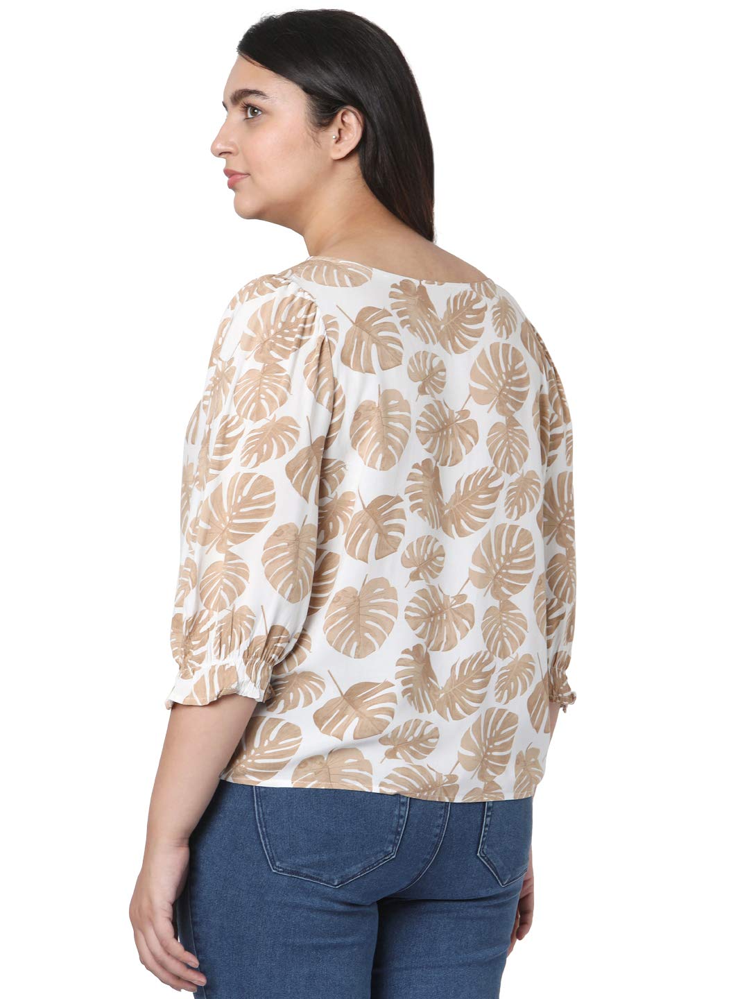 VERO MODA Women's Regular T-Shirt (10255912_Golden Haze M)