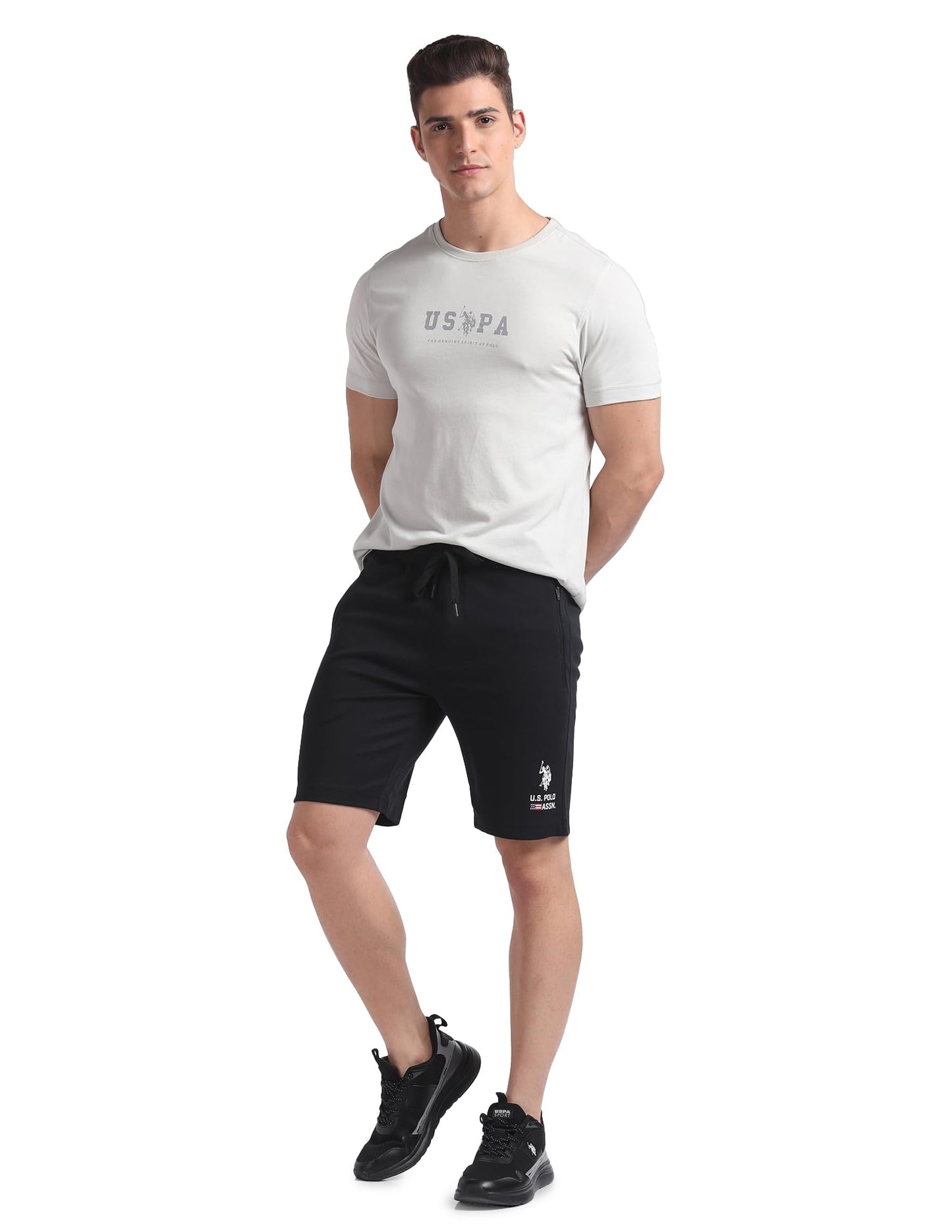 U.S. POLO ASSN. Men's Hybrid Shorts (LS004-PL_Black