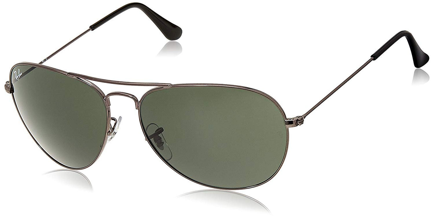 Ray-Ban UV Protected Rectangular Sunglasses for Men( 0RB3432I|59 mm|Crystal Green)