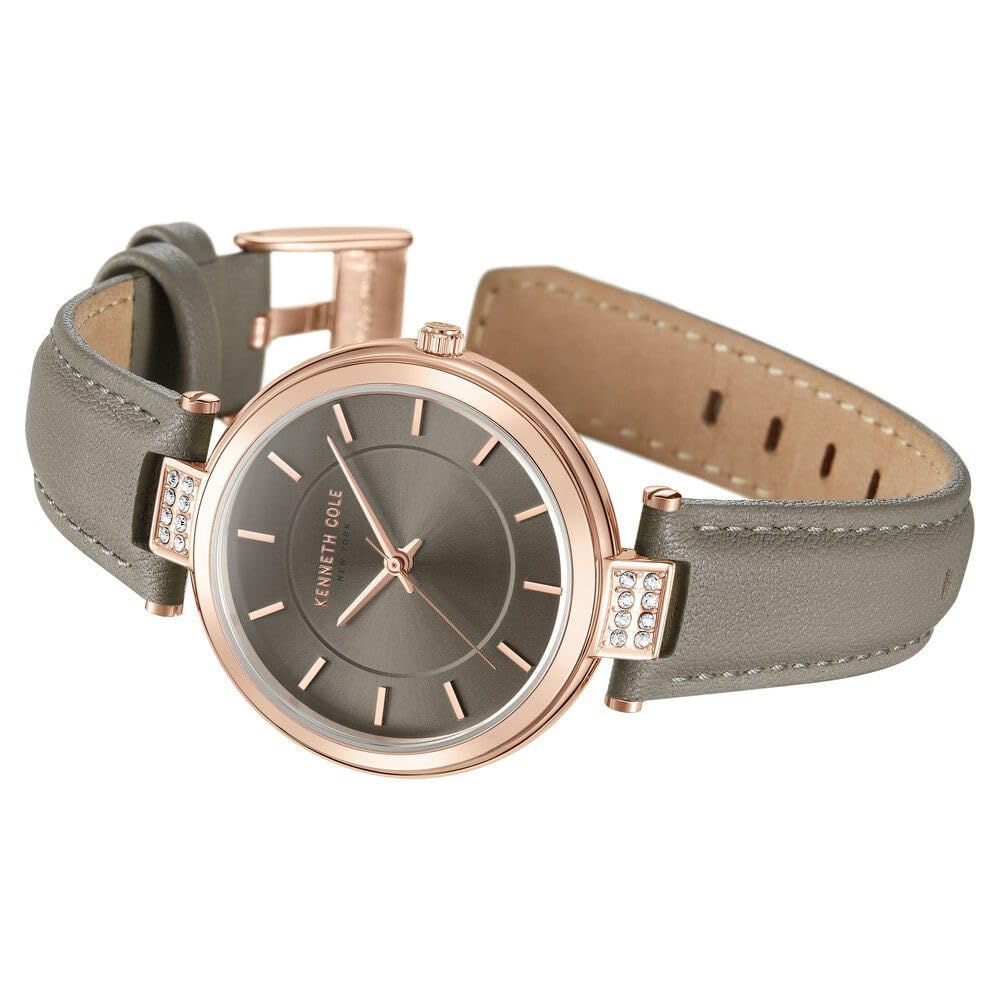 Kenneth Cole Quartz Analog Brown Dial Antique Leather Strap Watch for Women-KCWLA0026702LD