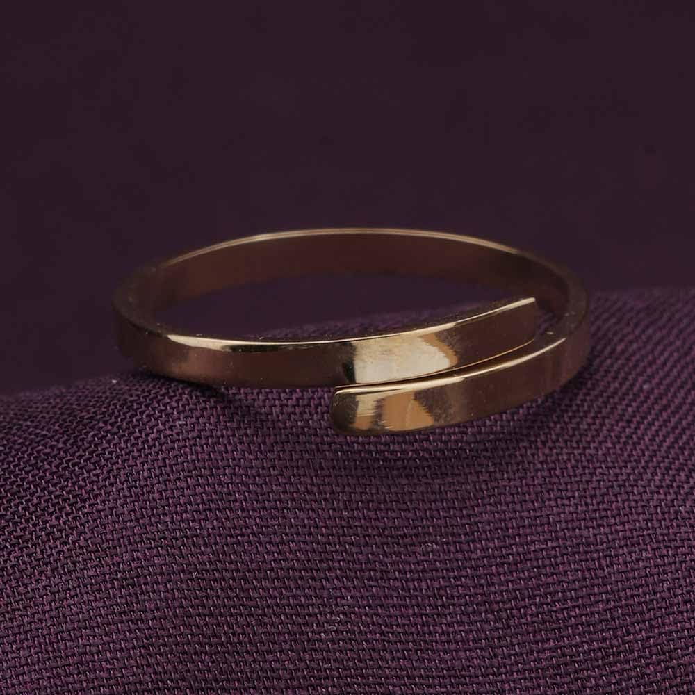 PALMONAS 18k Gold Plated Lovers Adjustable Ring for Womens - Waterproof & Anti-Tarnish, Gift for Girls & Women