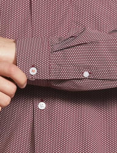 Allen Solly Men's Solid Regular Fit Shirt (ASSFQSPF040600_Maroon 40)