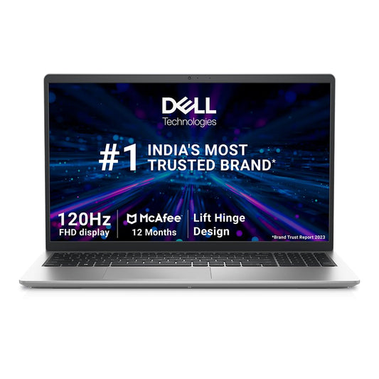 Dell Inspiron 3535, AMD Ryzen 5-7530U, 16 GB RAM, 512 GB SSD, FHD IPS 15.6"/39.62 cm, 120Hz, Windows 11, MS Office 2024, Platinum Silver, 1.67 kg, Thin & Light Laptop