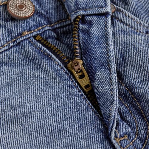 Hopscotch Girls Ripped Straight Fit Cotton Jeans in Blue Color for Age (9-10 Years)